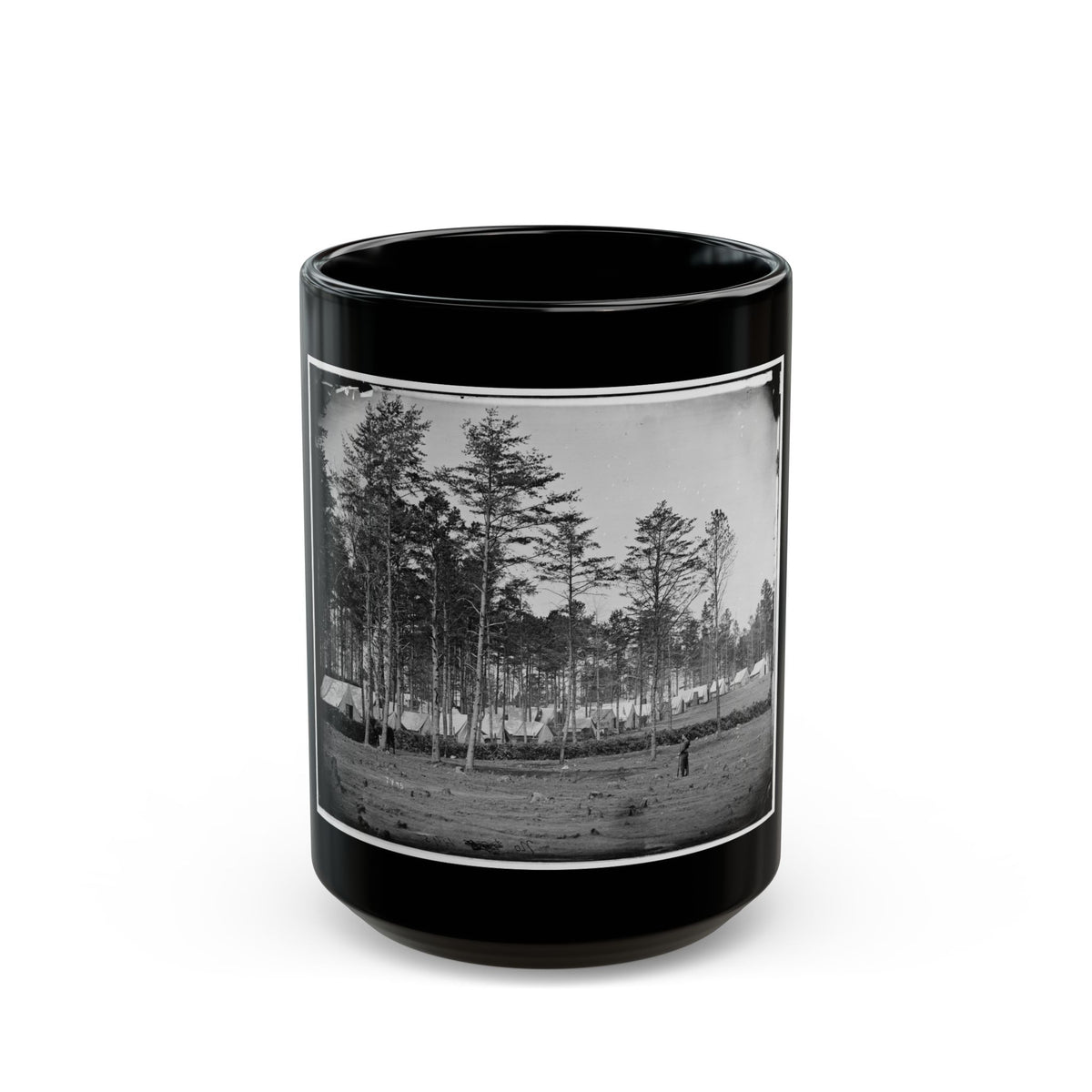 Brandy Station, Virginia. Camp At Headquarters, Army Of The Potomac (U.S. Civil War) Black Coffee Mug