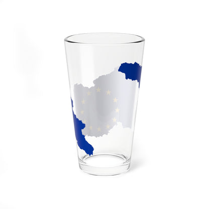 Flag map of Georgia European Union (Georgia) Pint Glass 16oz