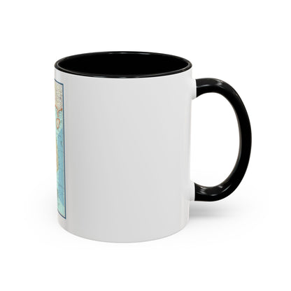 Asia - Viet Nam, Cambodia, Laos (1965) (Map) Accent Coffee Mug