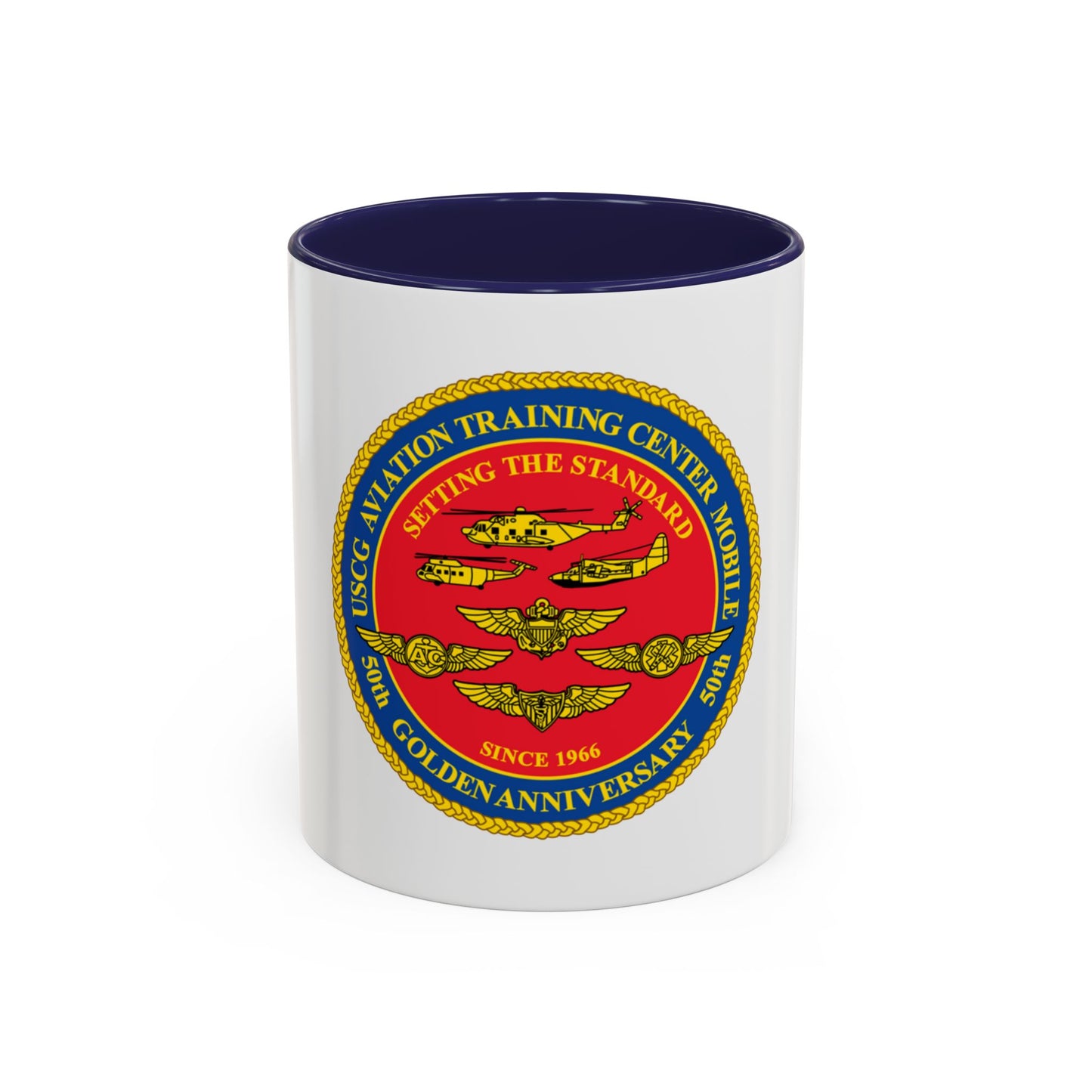 USCG Aviation Training Center Mobile (U.S. Coast Guard) Accent Coffee Mug