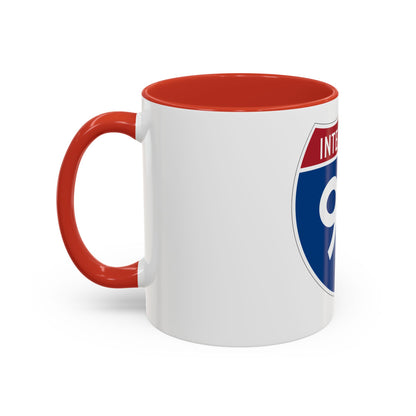 Interstate 93 (U.S. Highways) Accent Coffee Mug