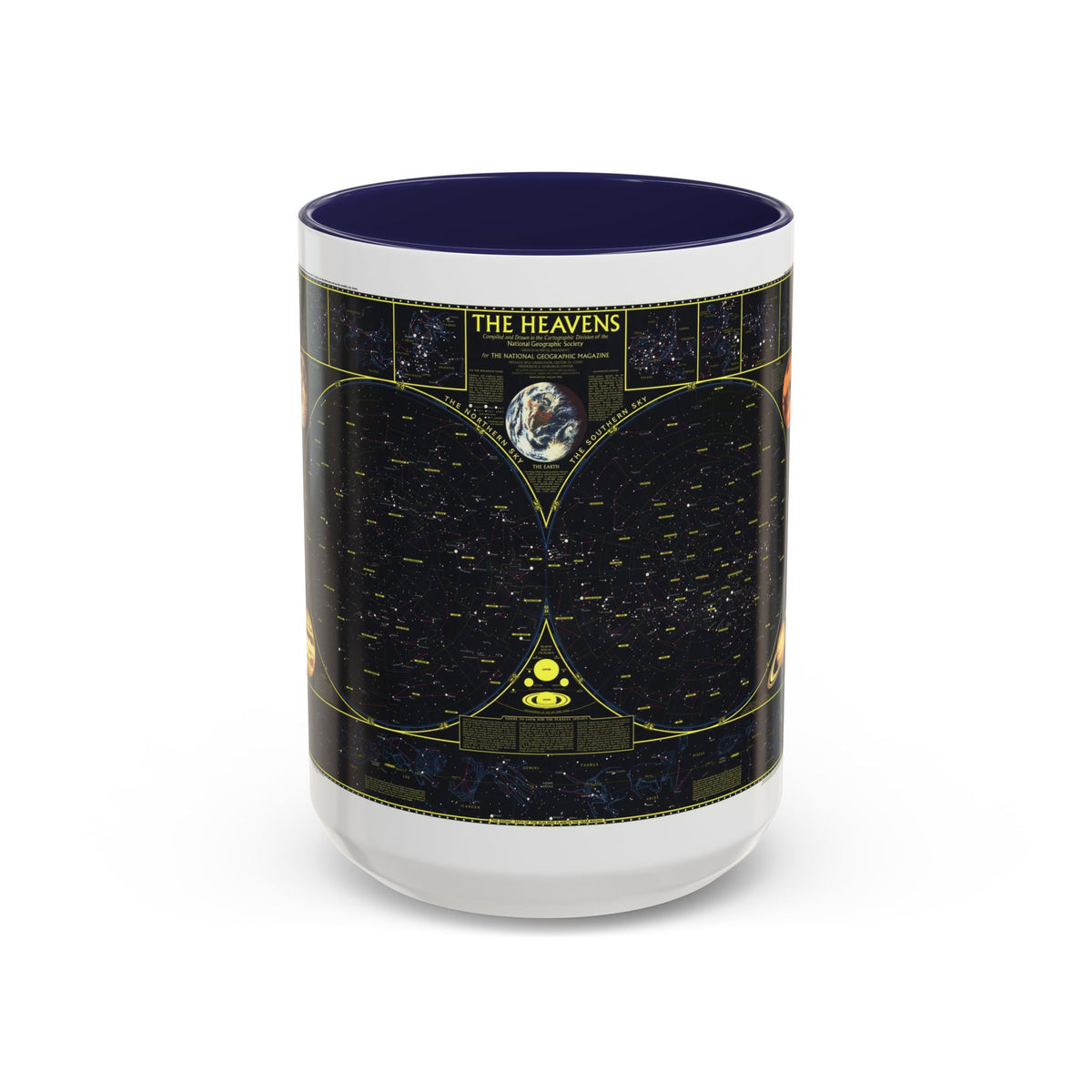 Heavens. The (1970) (Map) Accent Coffee Mug