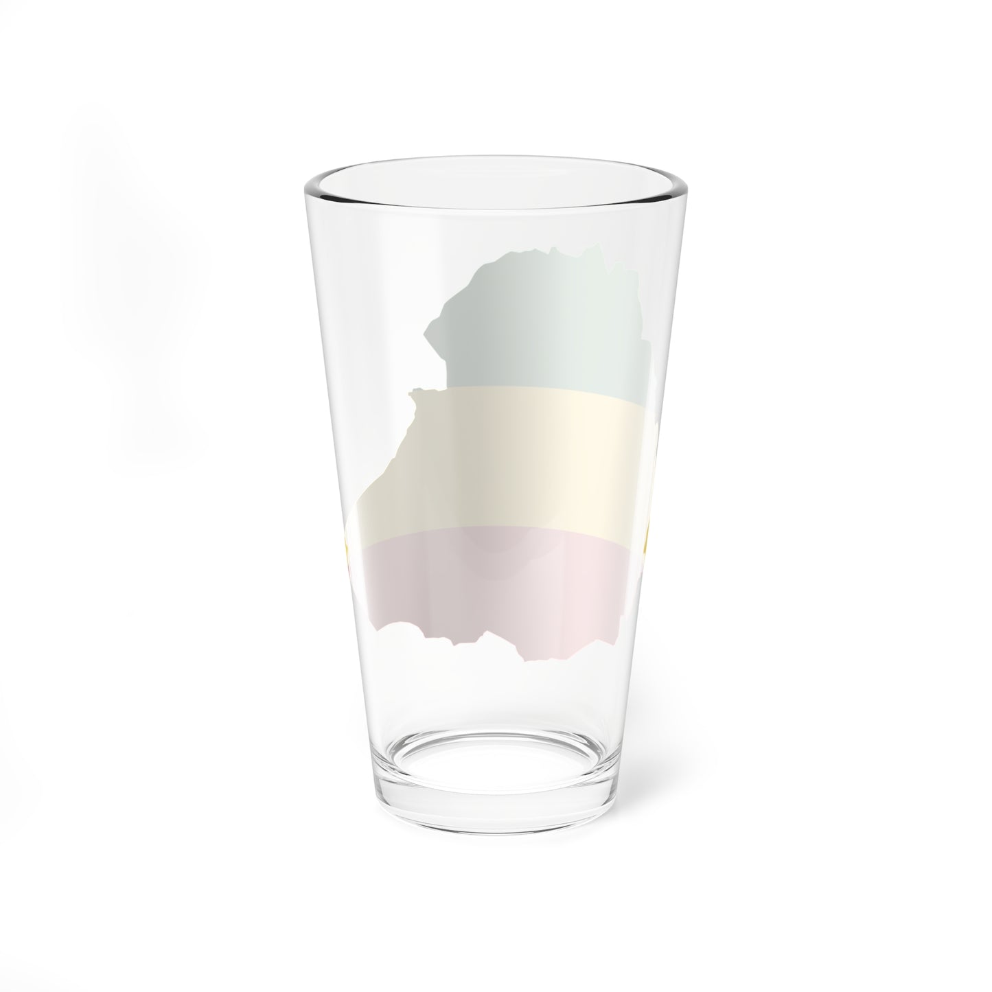 Flag map of Ethiopia 1993-1996 (Ethiopia) Pint Glass 16oz