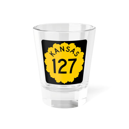K-127 1962 (Kansas) (Road Sign) Shot Glass 1.5oz