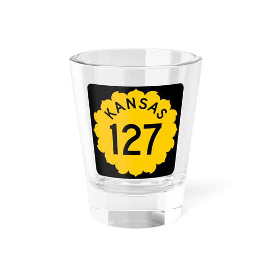 K-127 1962 (Kansas) (Road Sign) Shot Glass 1.5oz