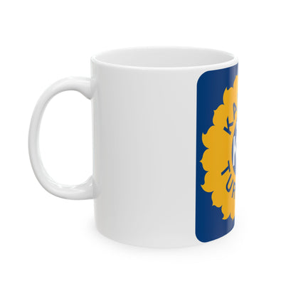 Kansas Turnpike (Kansas) (Road Sign) White Coffee Mug