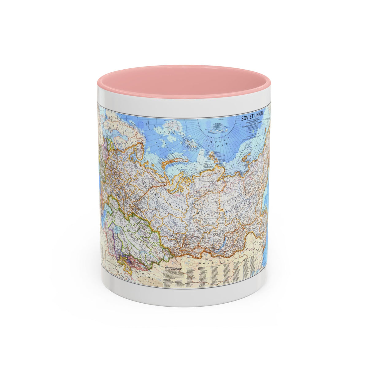 Russia - Soviet Union (1976) (Map) Accent Coffee Mug