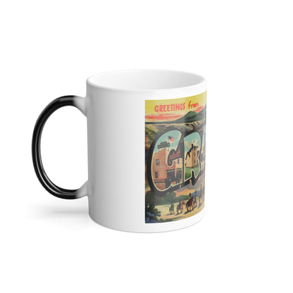 Greetings from Grants New Mexico (Greeting Postcards) Color Changing Mug 11oz