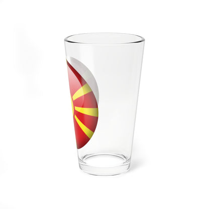Flag orb North Macedonia (North Macedonia) Pint Glass 16oz