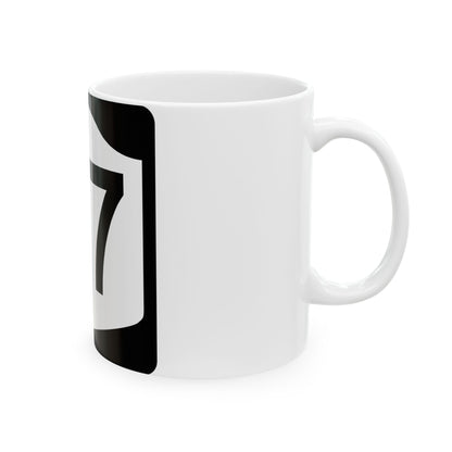 NY-77 (New York) (Road Sign) White Coffee Mug