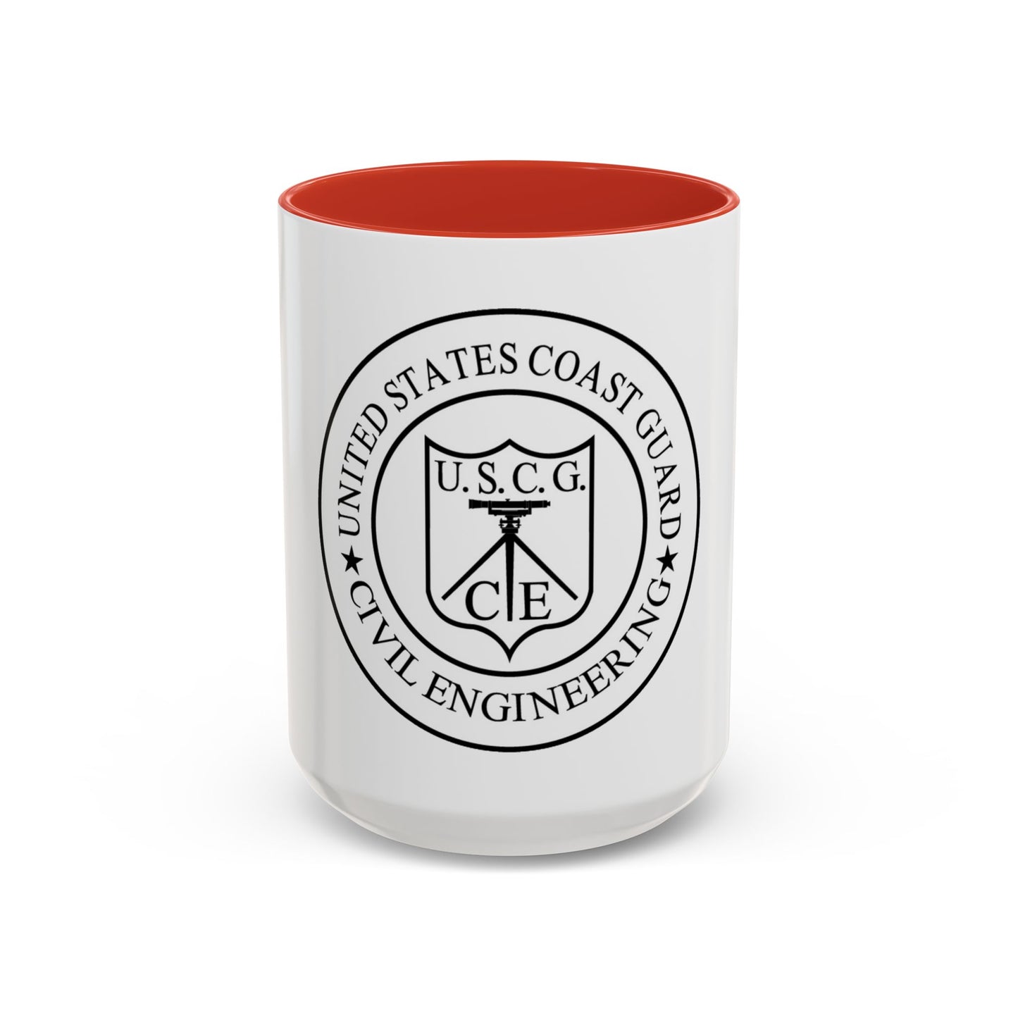 USCG Civil Engineering (U.S. Coast Guard) Accent Coffee Mug