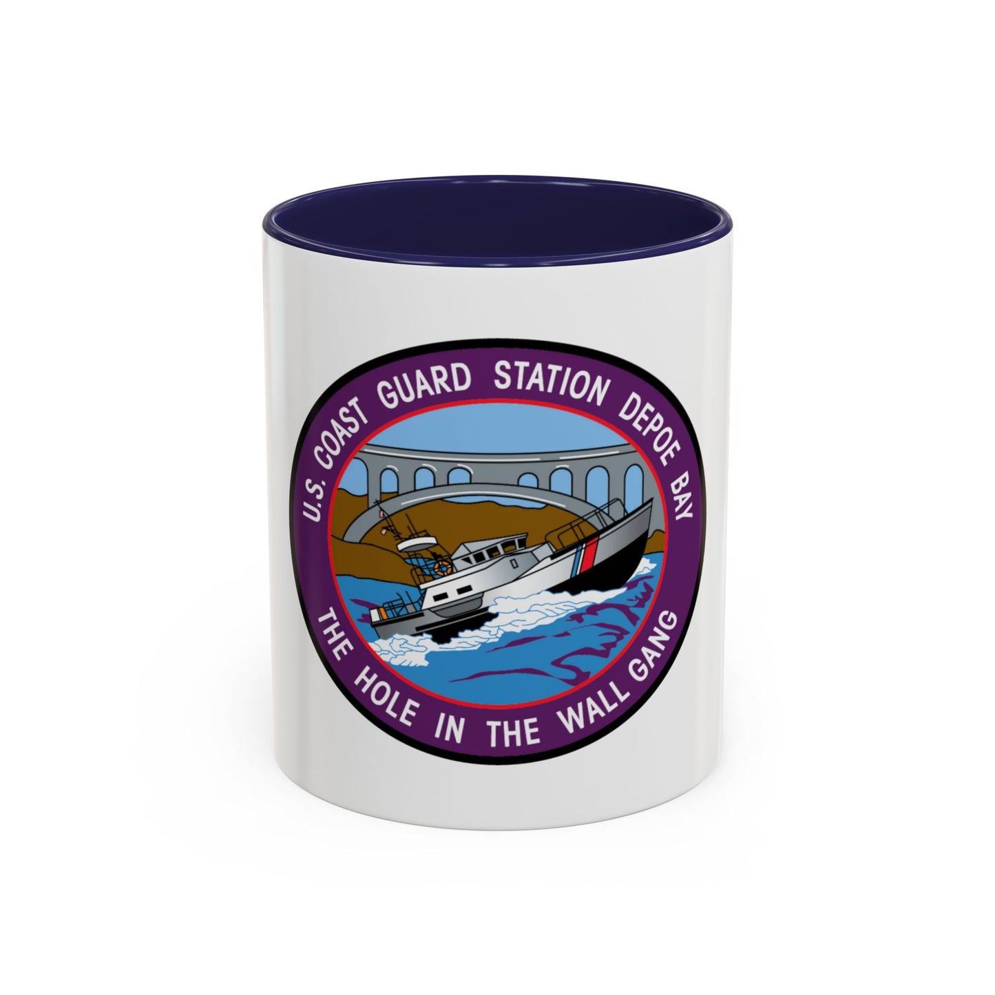 USCG Station Depoe Bay (U.S. Coast Guard) Accent Coffee Mug
