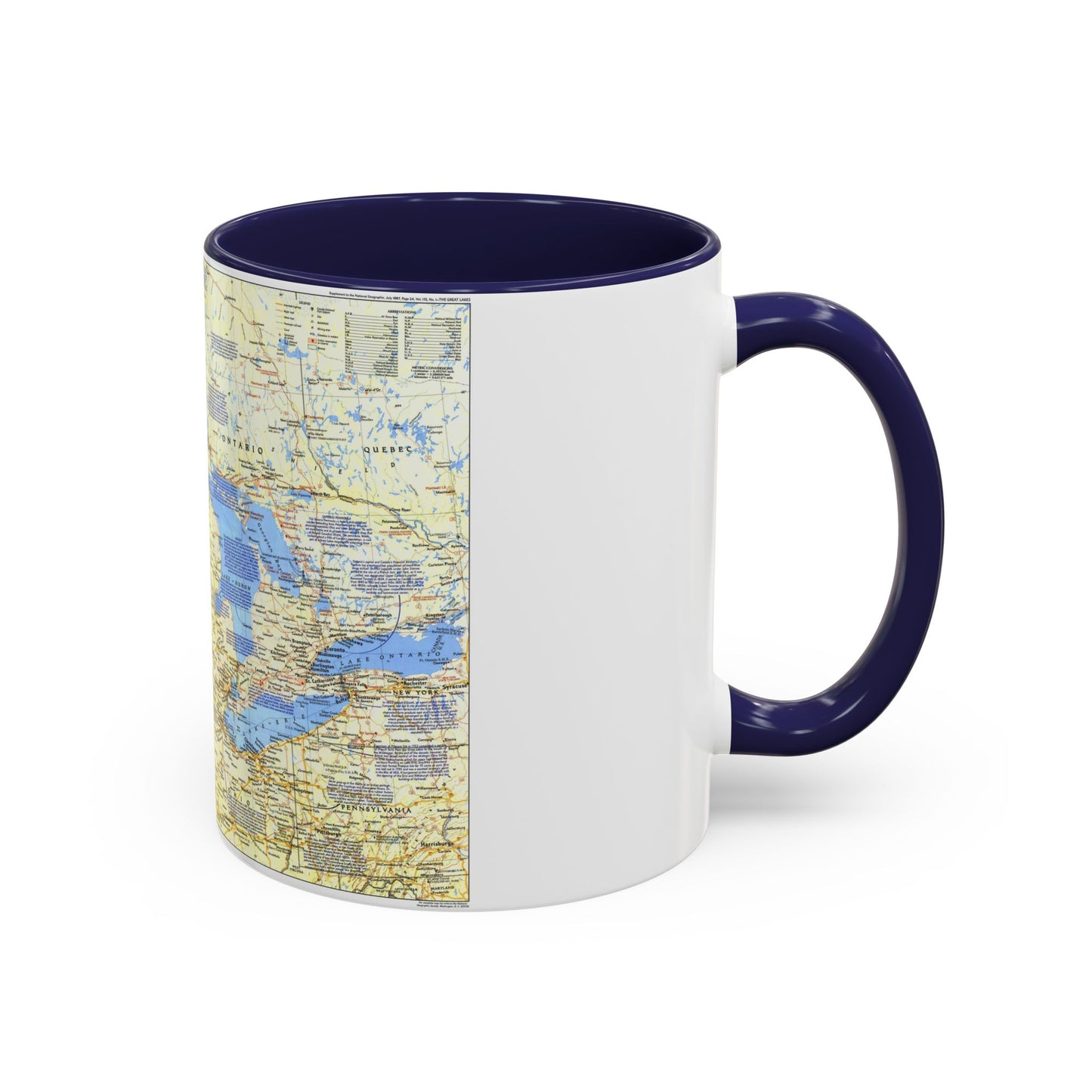 Canada - The Great Lakes 1 (1987) (Map) Accent Coffee Mug