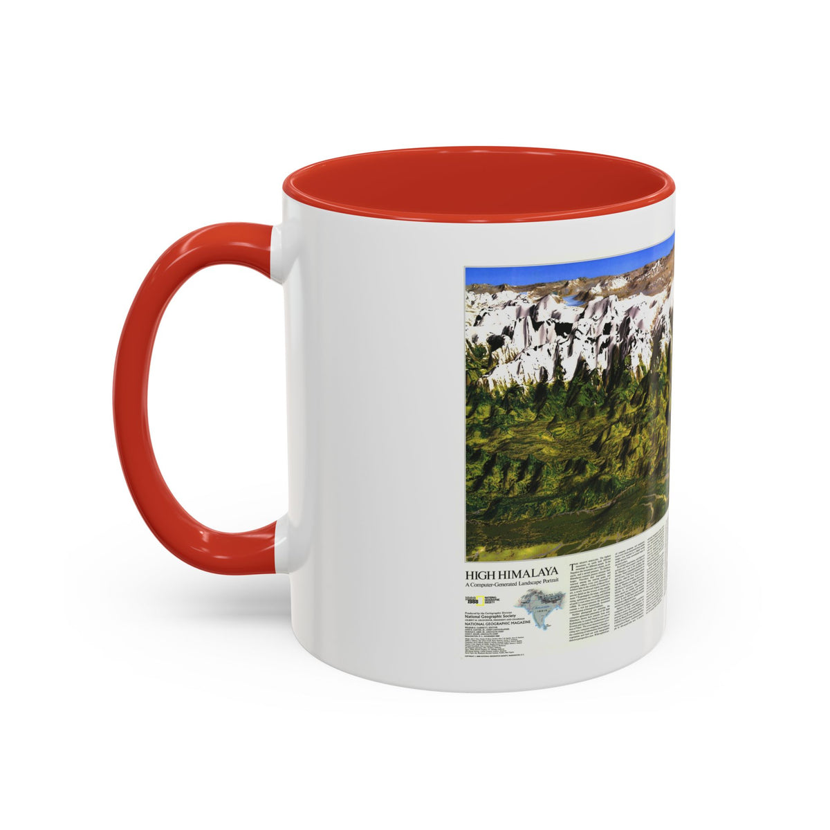 High Himalaya (1988) (Map) Accent Coffee Mug