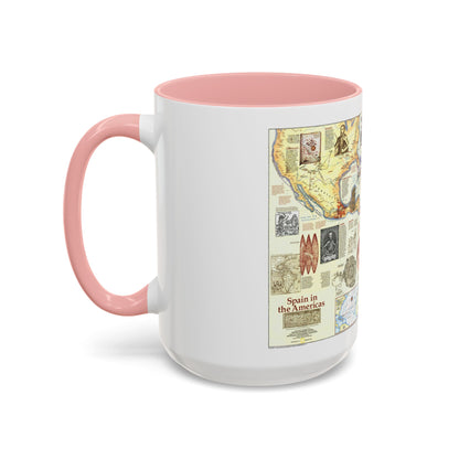 Americas - Spain in the (1992) (Map) Accent Coffee Mug