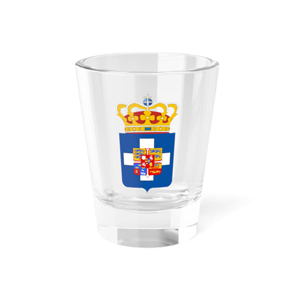 King of Greece Arms (Denmark) (Coat of Arms) Shot Glass 1.5oz
