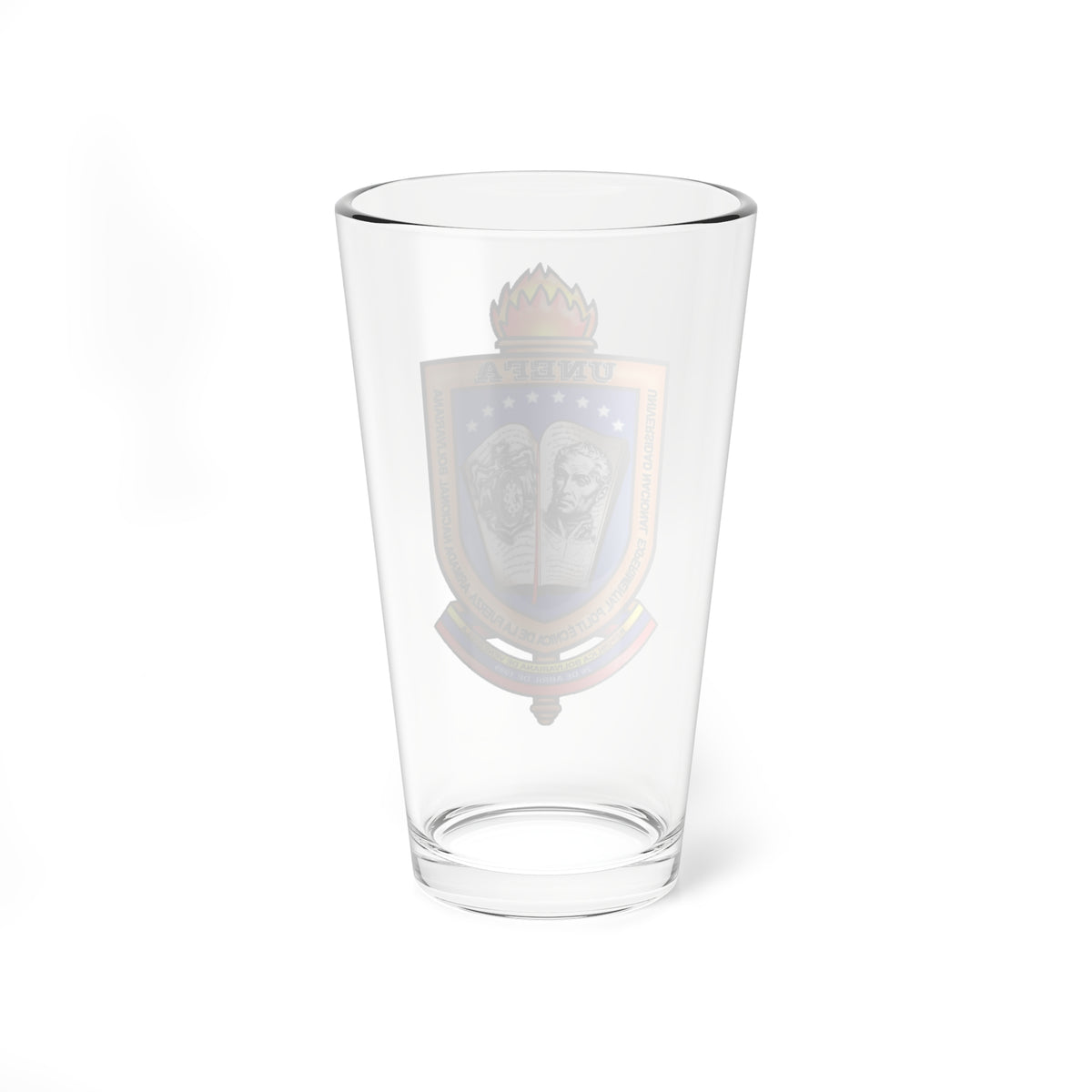 Nuevo Escudo de la UNEFA Desde 1999 (Venezuela) (Coat of Arms) Pint Glass 16oz