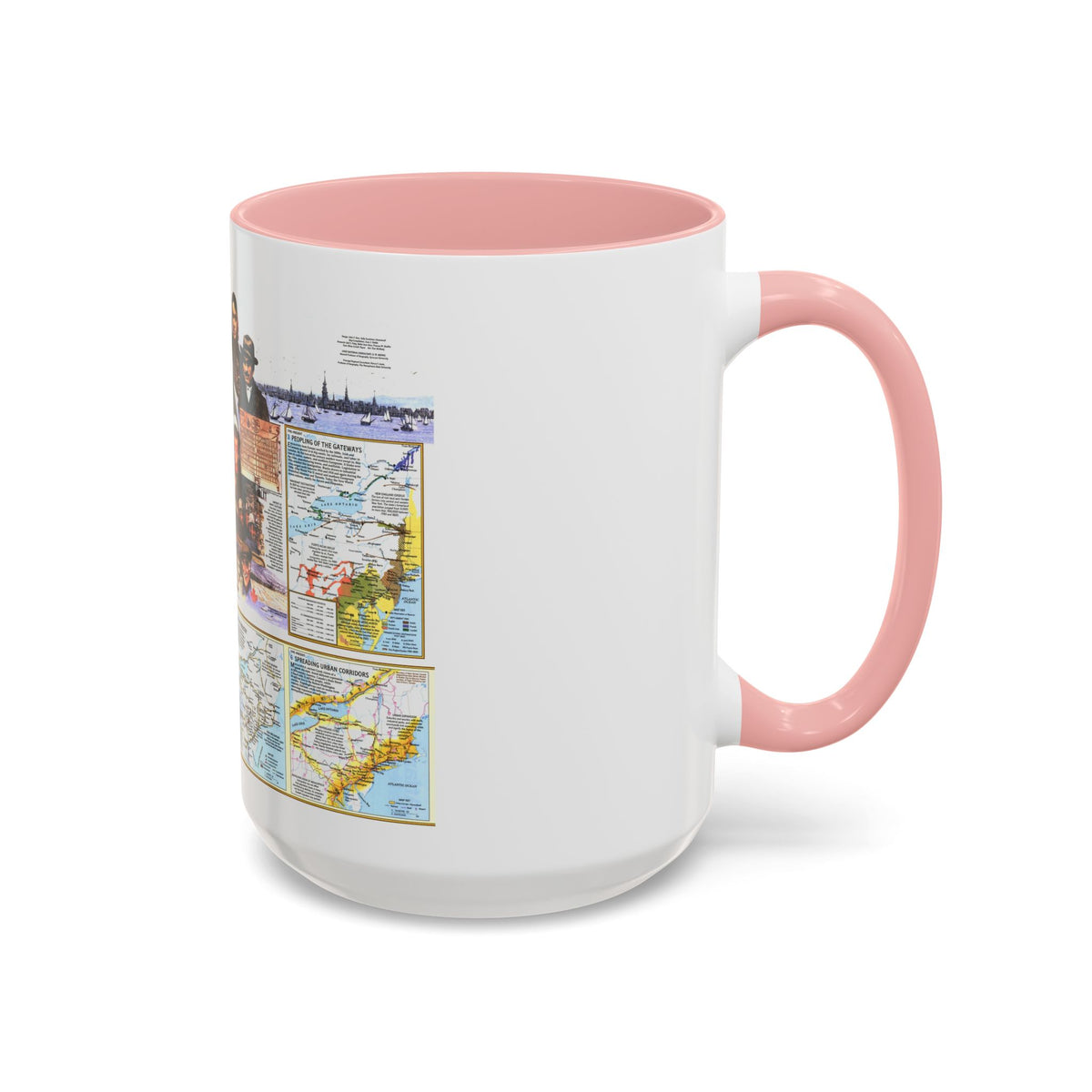 USA - Atlantic Gateways 2 (1983) (Map) Accent Coffee Mug