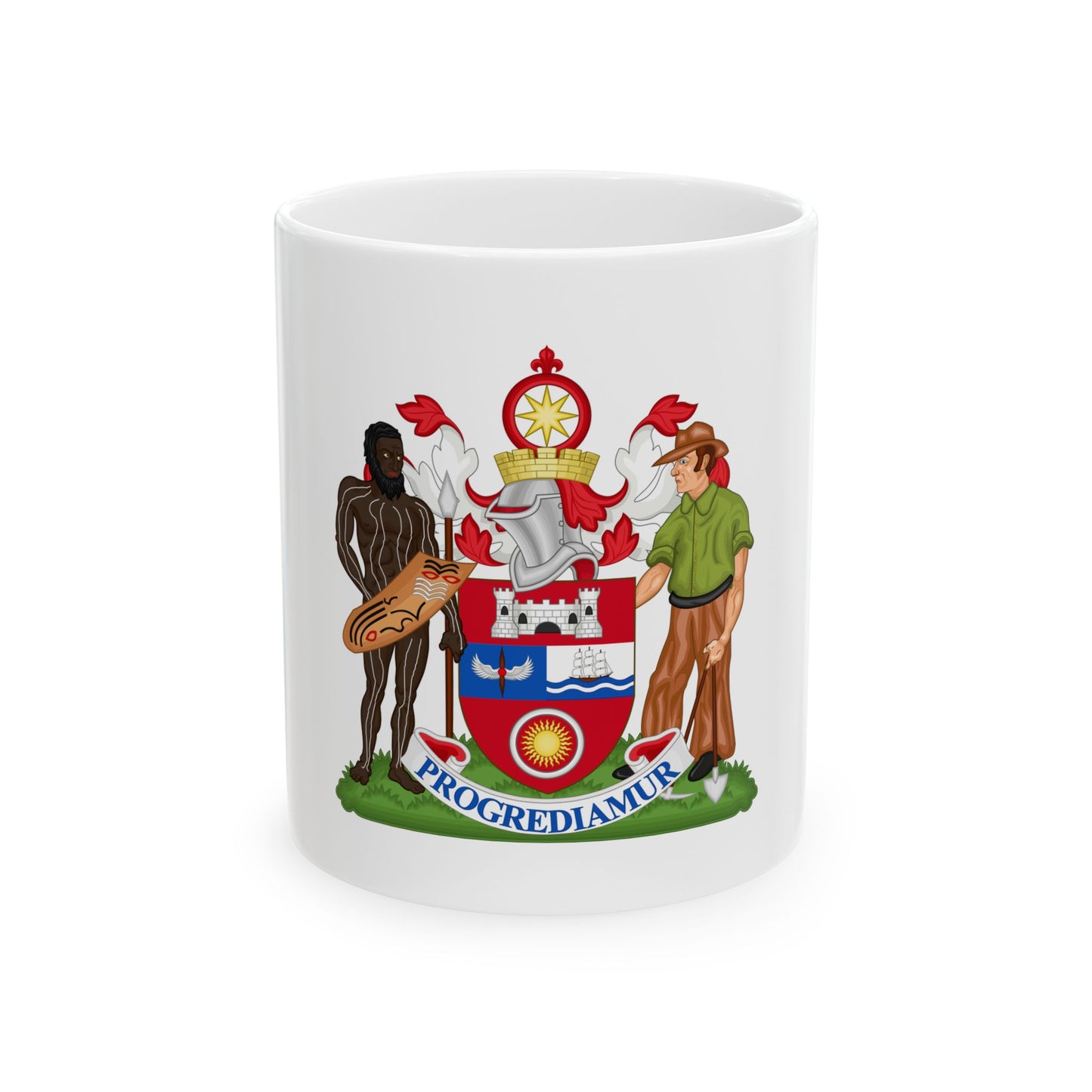 Coat of Arms Darwin Australia - White Coffee Mug