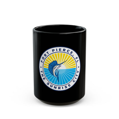 Seal of Fort Pierce Florida - Black Coffee Mug