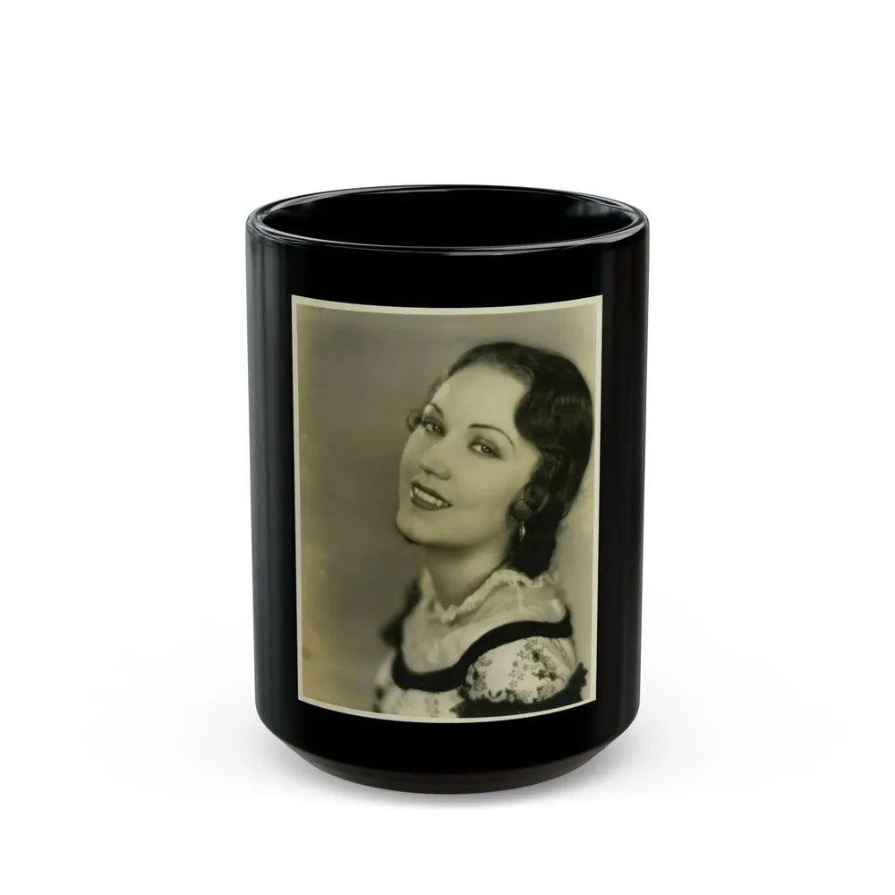 Fay Wray #172 (Vintage Female Icon) Black Coffee Mug-15oz-Go Mug Yourself