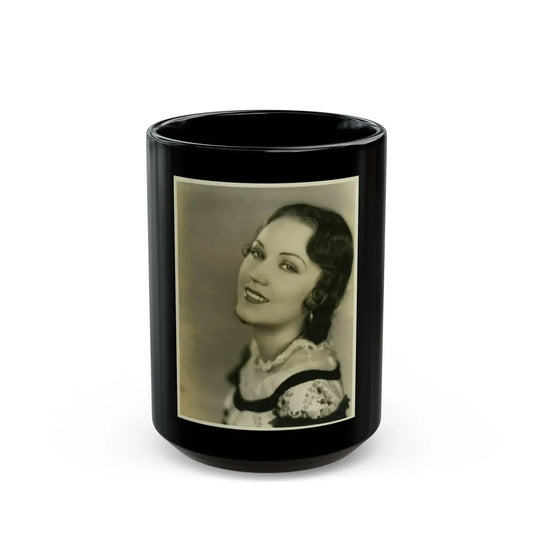 Fay Wray #172 (Vintage Female Icon) Black Coffee Mug-15oz-Go Mug Yourself