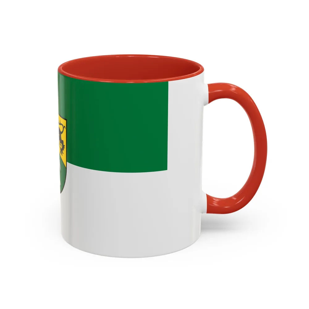 Flag of Erzgebirgskreises Germany - Accent Coffee Mug-Go Mug Yourself