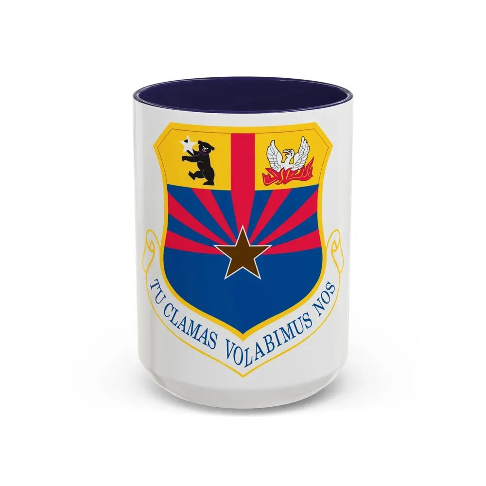 161st Air Refueling Wing (U.S. Air Force) Accent Coffee Mug 15oz Navy - Go Mug Yourself