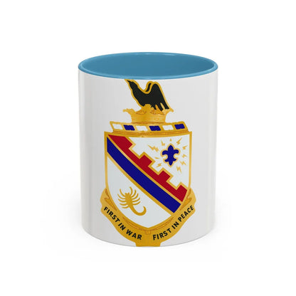 161st Infantry Regiment (U.S. Army) Accent Coffee Mug-11oz-Light Blue-Go Mug Yourself