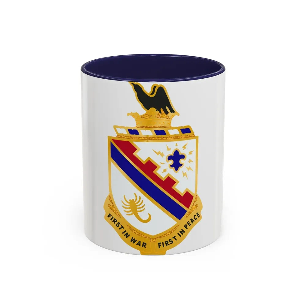 161st Infantry Regiment (U.S. Army) Accent Coffee Mug-11oz-Navy-Go Mug Yourself