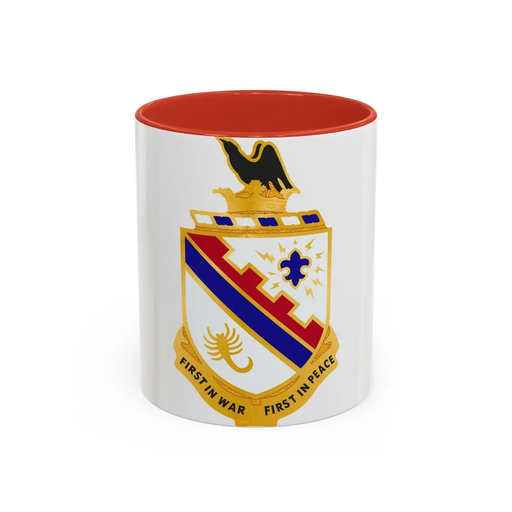 161st Infantry Regiment (U.S. Army) Accent Coffee Mug-11oz-Red-Go Mug Yourself