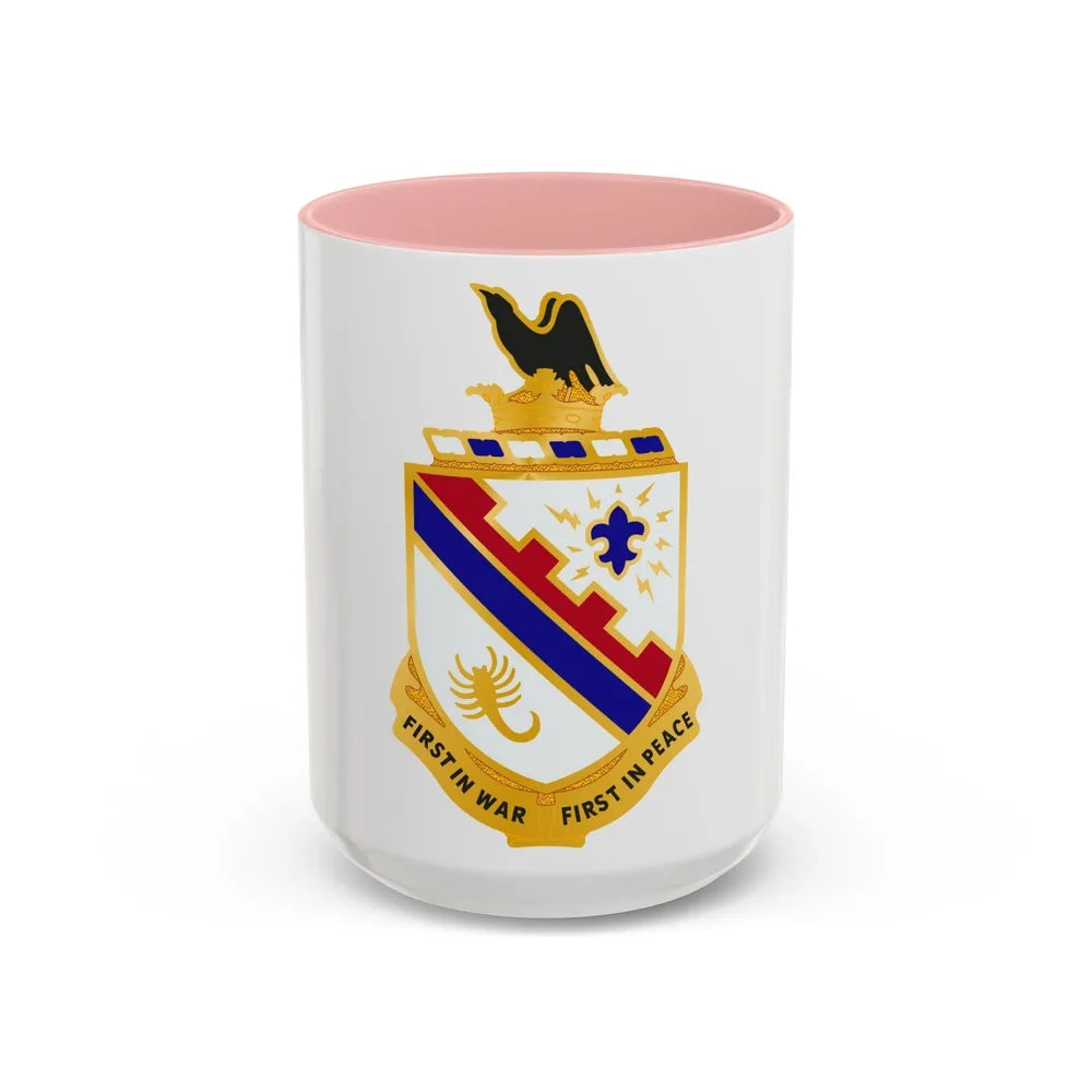 161st Infantry Regiment (U.S. Army) Accent Coffee Mug-15oz-Pink-Go Mug Yourself