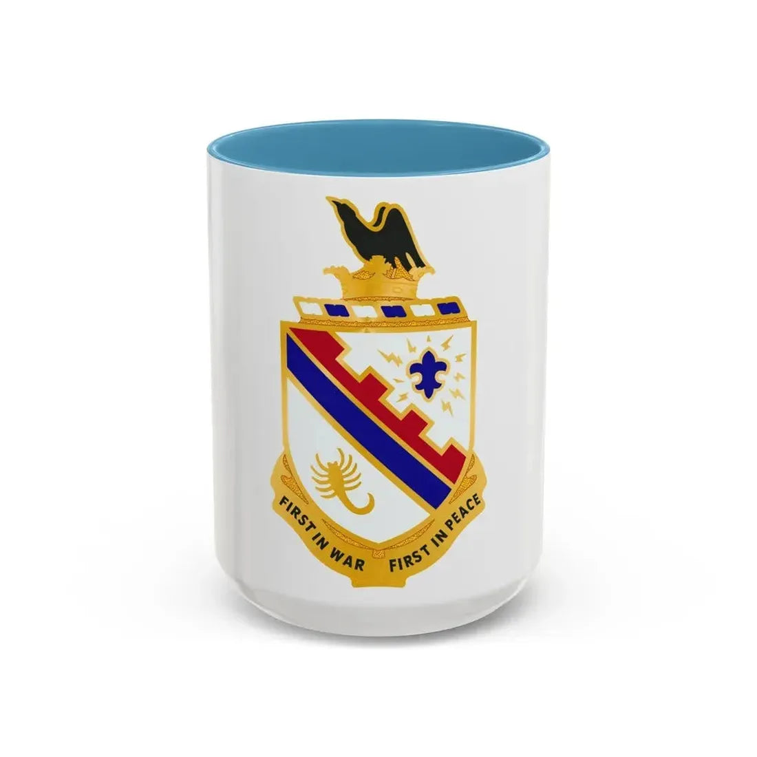 161st Infantry Regiment (U.S. Army) Accent Coffee Mug 15oz Light Blue - Go Mug Yourself