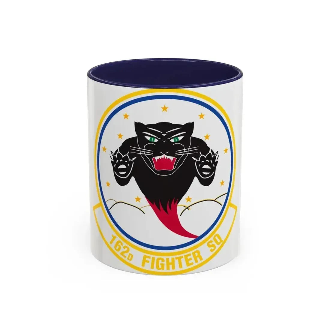 162 Fighter Squadron (U.S. Air Force) Accent Coffee Mug 11oz Navy - Go Mug Yourself