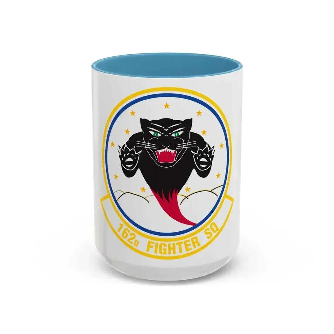 162 Fighter Squadron (U.S. Air Force) Accent Coffee Mug 15oz Light Blue - Go Mug Yourself