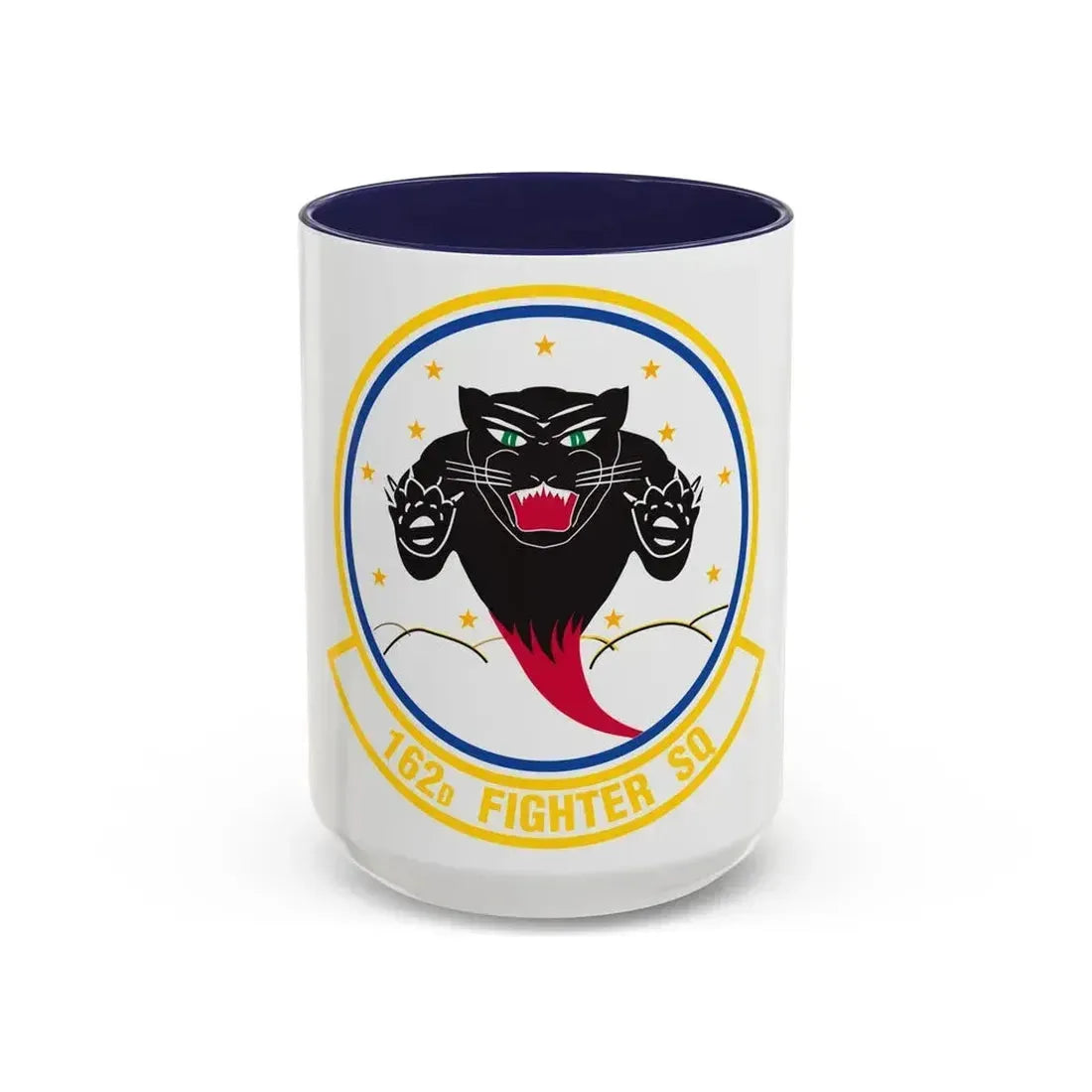 162 Fighter Squadron (U.S. Air Force) Accent Coffee Mug 15oz Navy - Go Mug Yourself
