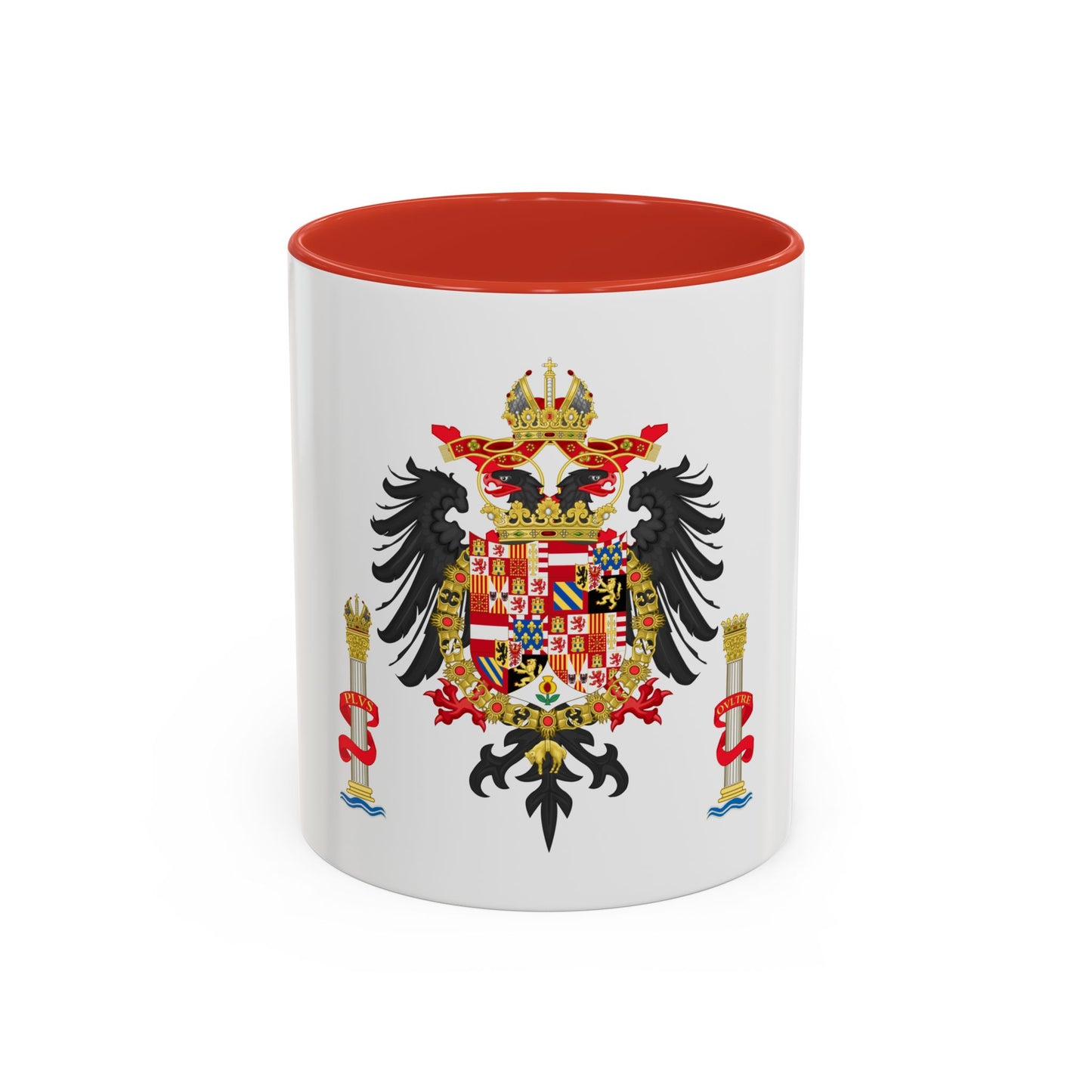 Greater Coat of Arms of Charles V Holy Roman Emperor, Charles I as King of Spain - Accent Coffee Mug