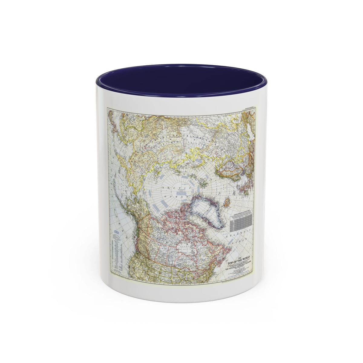 Top Of The World (1949) (Map) Accent Coffee Mug