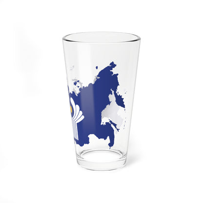 Flag-map of Russia CIS (Russia) Pint Glass 16oz