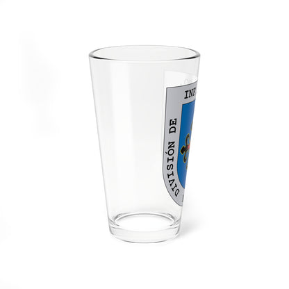 Escudo de armas de la División de Infantería Motorizada Maestrazgo número 3 (Spain) (Coat of Arms) Pint Glass 16oz