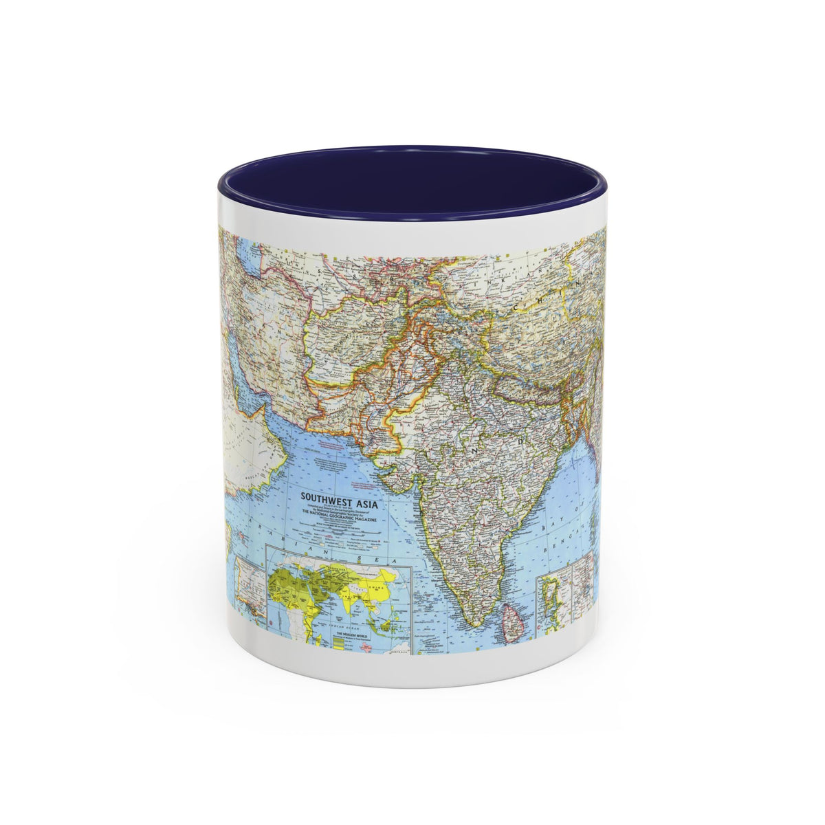 Asia - Southwest (1963) (Map) Accent Coffee Mug