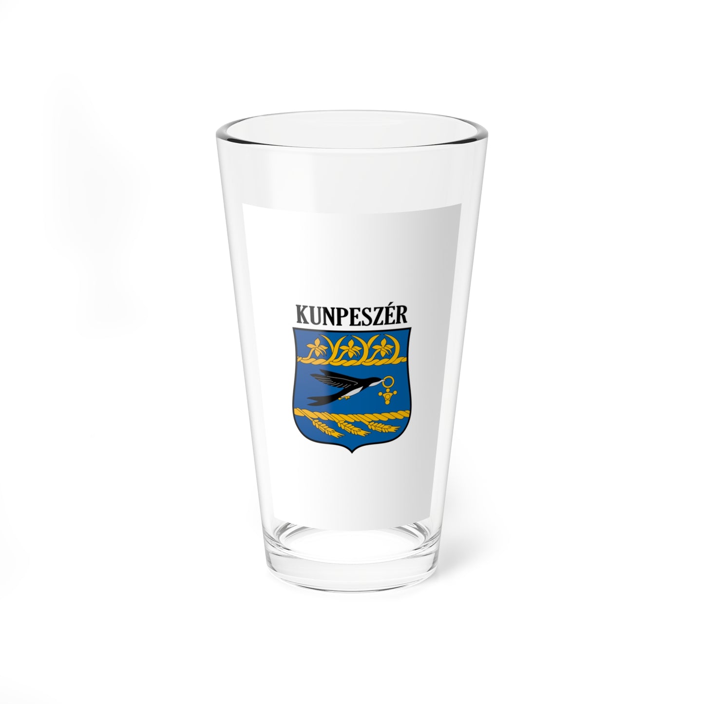 Flag of Kunpeszer vertical (Hungary) Pint Glass 16oz