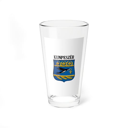 Flag of Kunpeszer vertical (Hungary) Pint Glass 16oz