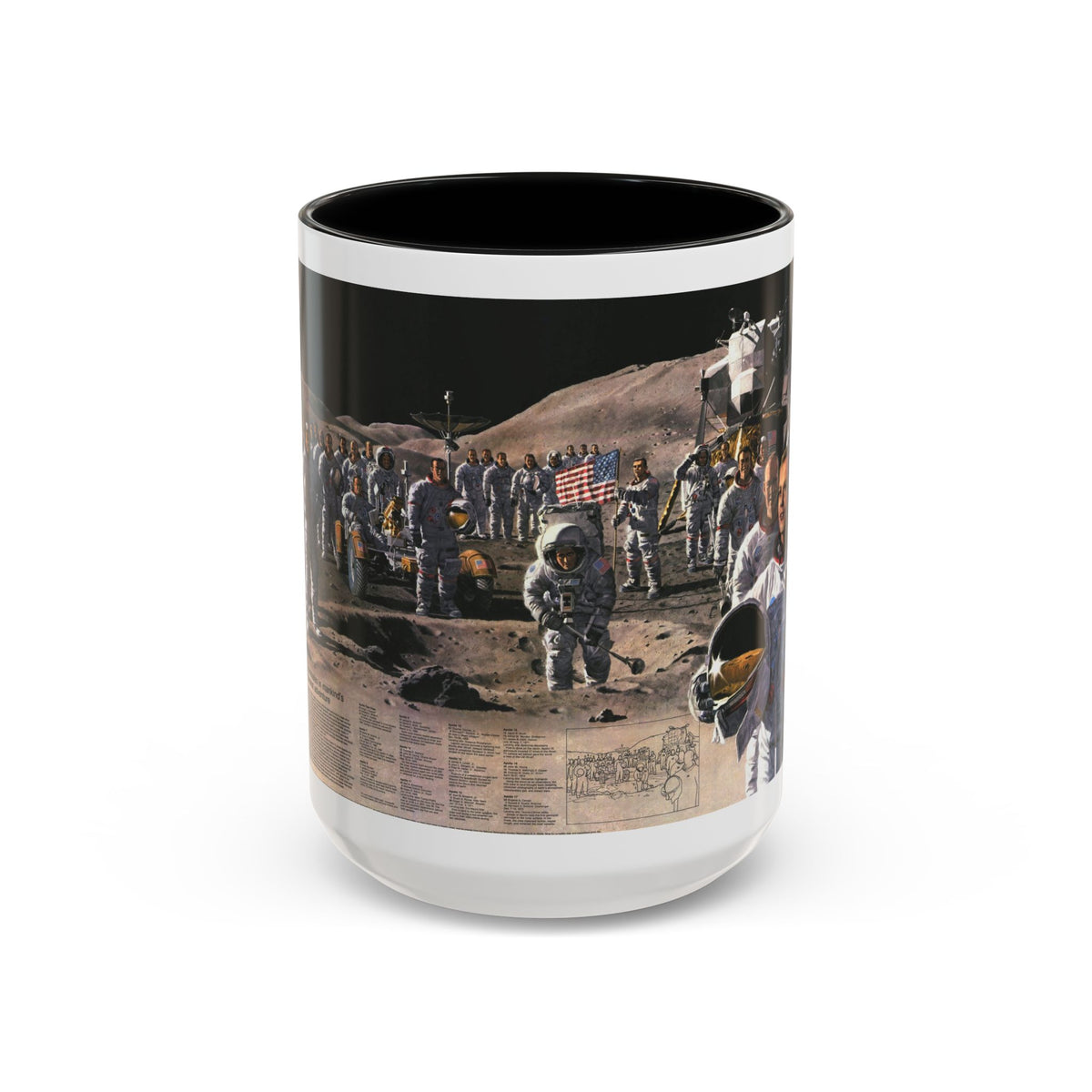 Space - Teammates in Mankind's Greatest Adventure (1973) (Map) Accent Coffee Mug