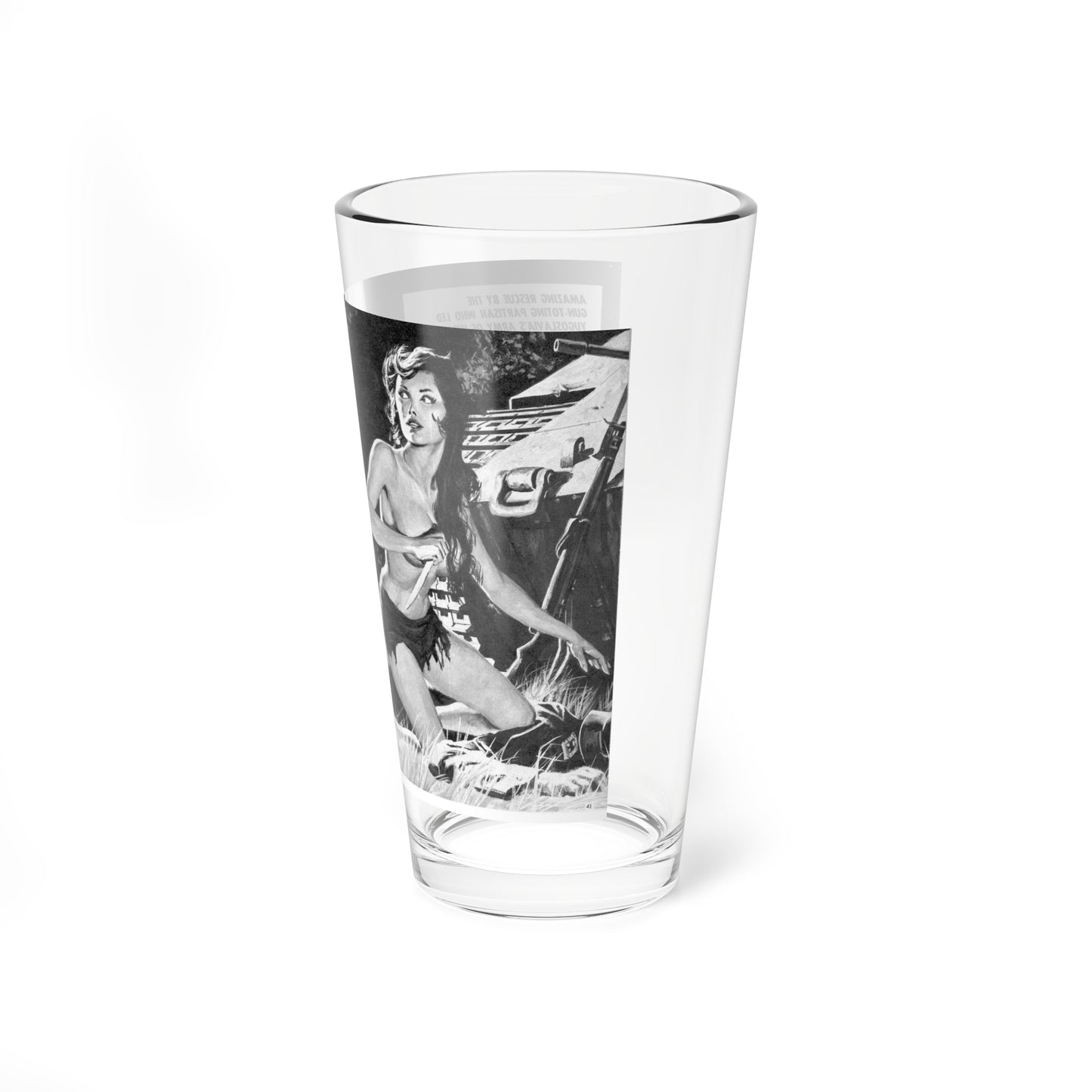 Hell-Raising Guerrilla Queen who saved Marshal Tito, Real Combat, June 1970 - Pint Glass 16oz