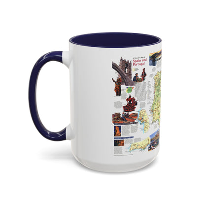 Spain and Portugal - A Traveller's Map (1998) (Map) Accent Coffee Mug