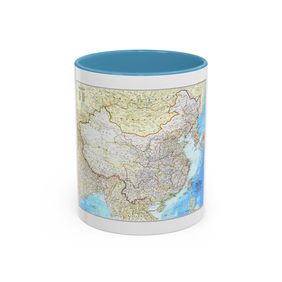 China - The People's Republic (1980) (Map) Accent Coffee Mug