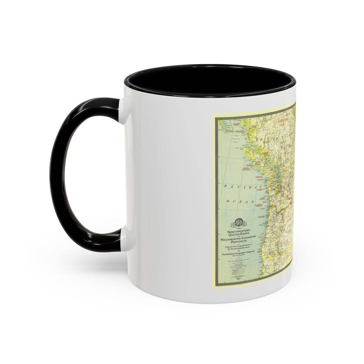 USA - Northwestern (1941) (Map) Accent Coffee Mug