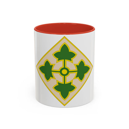 4th Infantry Division CSIB2 (U.S. Army) Accent Coffee Mug