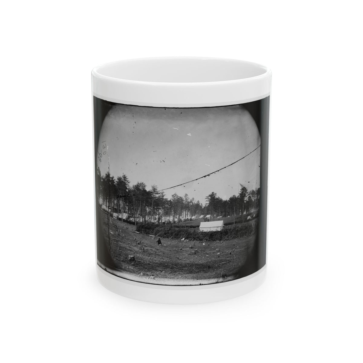 Brandy Station, Virginia. Army Of The Potomac. Western Half Of The Camp. Chapel In Foreground (U.S. Civil War) White Coffee Mug